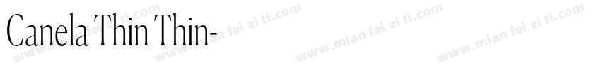 Canela Thin Thin字体转换
